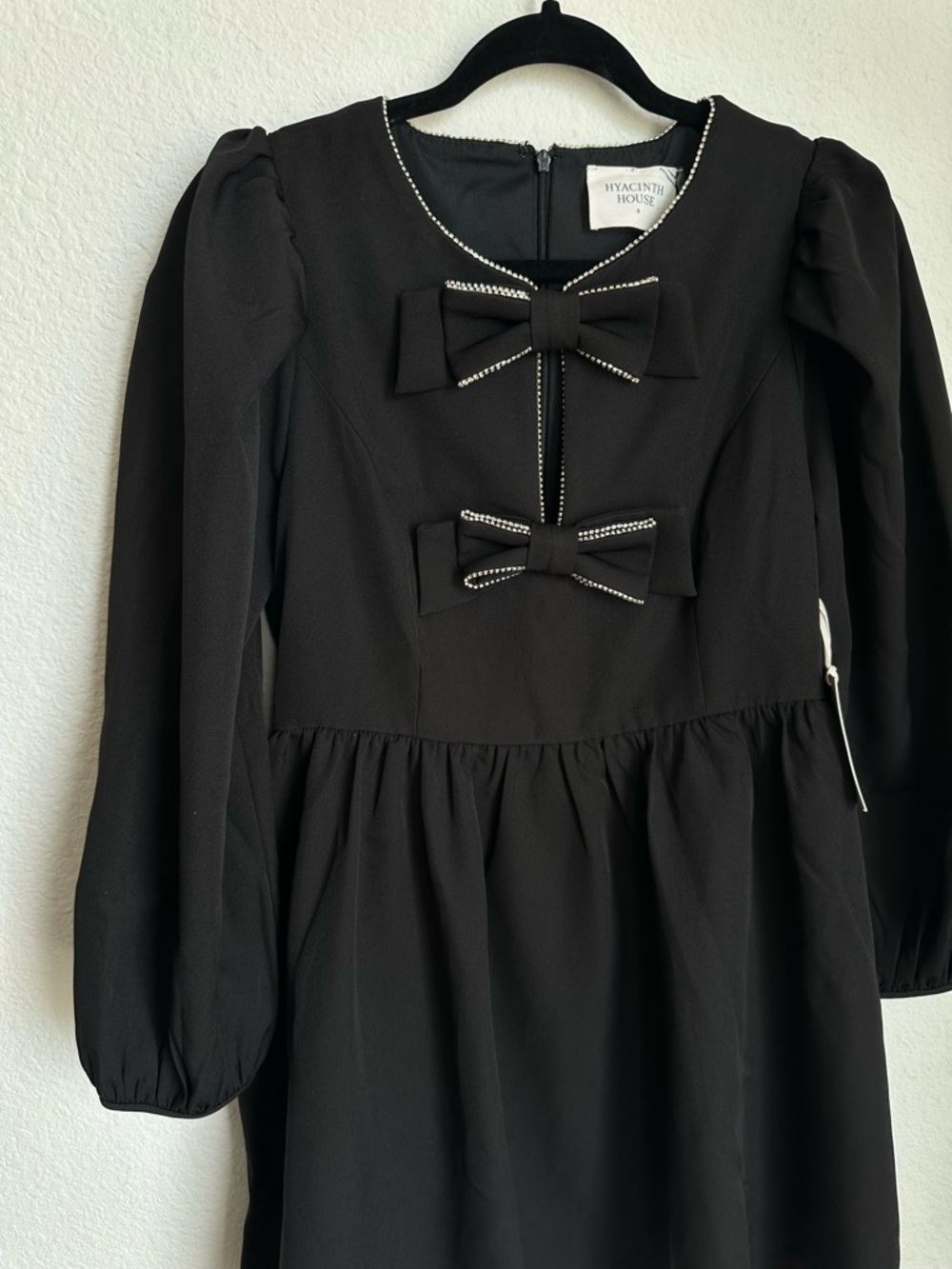 Tuckernuck Hyacinth House Embellished Bow Blair Mini‎ Dress SMALL NWT cocktail - Picture 6 of 16